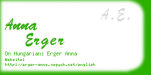 anna erger business card